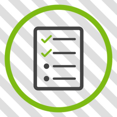 Denetim listesi sayfa vektör simgesi