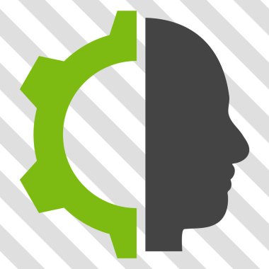 Cyborg dişli vektör simgesi