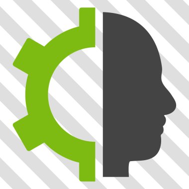 Cyborg dişli vektör simgesi