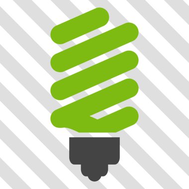 Floresan ampul vektör simgesi