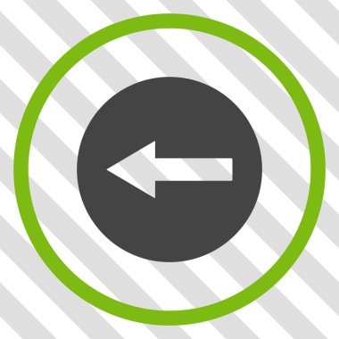 Sol ok vektör simgesi yuvarlak