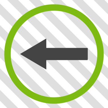 Sol ok vektör simgesi yuvarlak