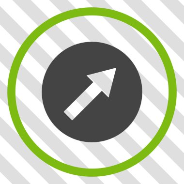 Yukarı sağ yuvarlak ok vektör simgesi