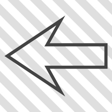 Ok sol vektör simgesi