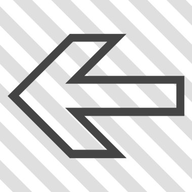 Ok sol vektör simgesi