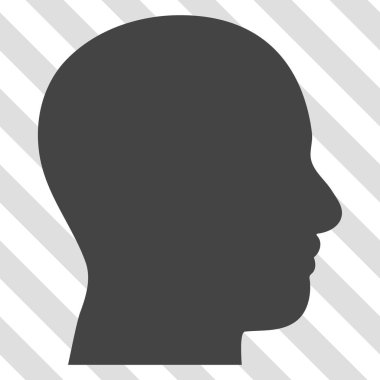 Kafa profil vektör simgesi