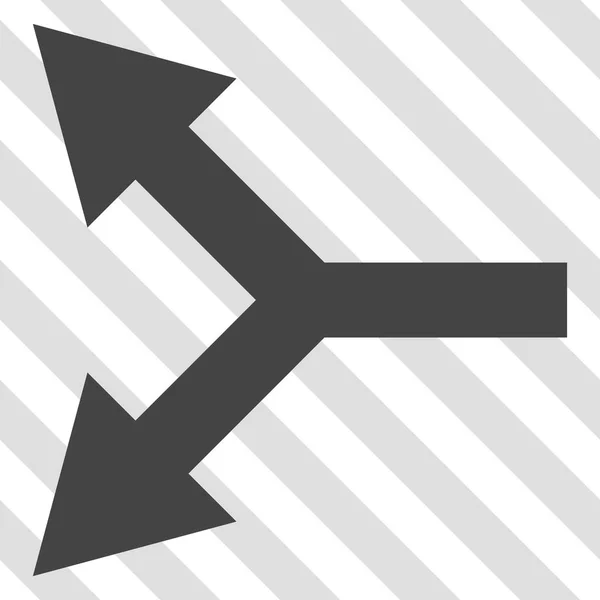 Bifurcation Arrow Left Vector Icon — Stock Vector