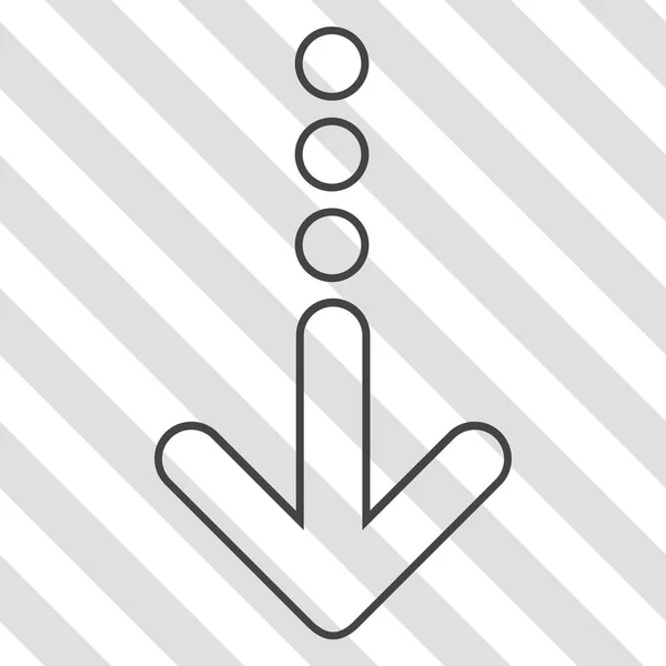 Invia giù l'icona vettoriale — Vettoriale Stock
