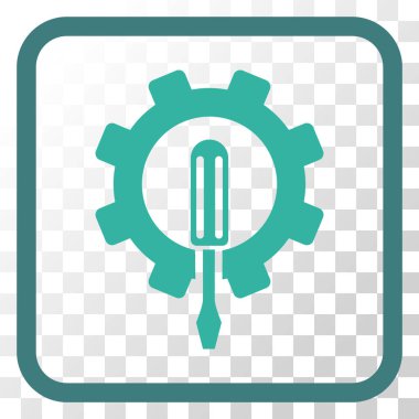 Bir çerçevedeki mühendislik vektör simgesi