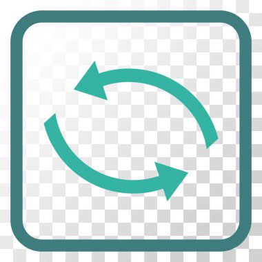 Exchange oklar bir çerçeve içinde simge vektör