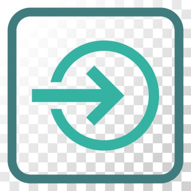 Alma vektör simgesi bir çerçeve içinde