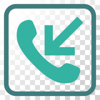 Gelen arama vektör simgesi bir çerçeve içinde