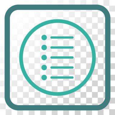 Öğeleri vektör simgesi bir çerçeve içinde