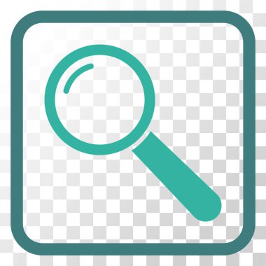 Büyüteç'i vektör simgesi bir çerçeve içinde