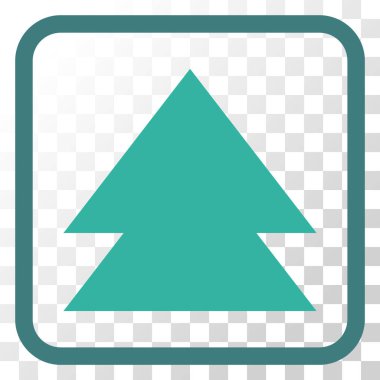 Vektör simgesi bir çerçeve içinde yukarı çıkar