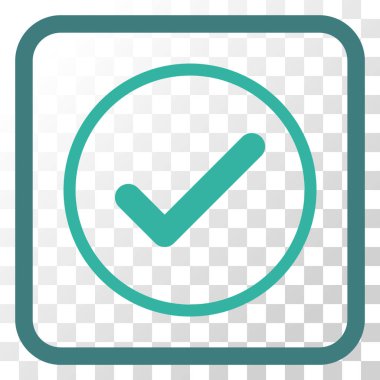 Tamam vektör simgesi bir çerçeve içinde