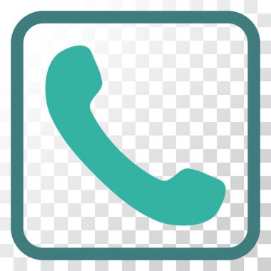 Telefon alıcı vektör simgesi bir çerçeve içinde