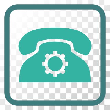 Telefon ayarları vektör simgesi bir çerçeve içinde