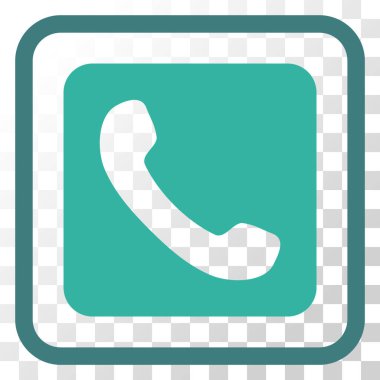 Telefon vektör simgesi bir çerçeve içinde