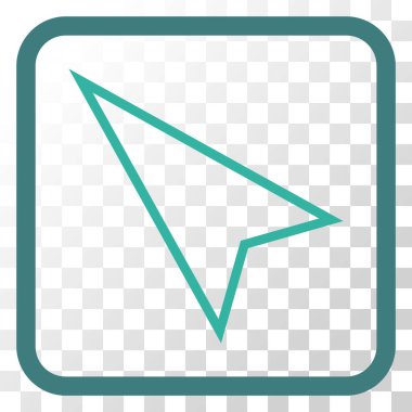 İşaretçi yaptı vektör simgesi bir çerçeve içinde yukarı