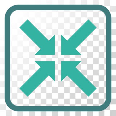 Basınç oklar bir çerçeve içinde simge vektör