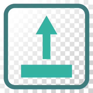 Vektör simgesi bir çerçeve içinde yukarı çekin