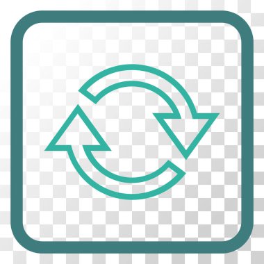 Oklar vektör simgesi bir çerçeve içinde yenileme