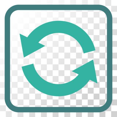 Vektör simgesi bir çerçeve içinde yenileme