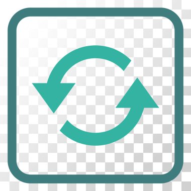 Oklar vektör simgesi bir çerçeve içinde yenileme