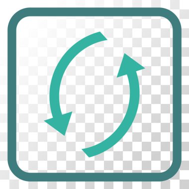 Vektör simgesi bir çerçeve içinde yenileme