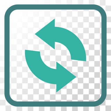 Vektör simgesi bir çerçeve içinde yenileme