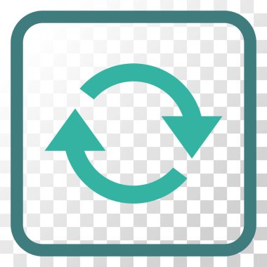 Vektör simgesi bir çerçeve içinde yenileme