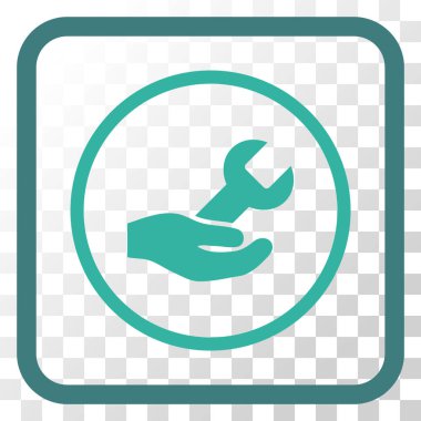 Onarım hizmeti vektör simgesi bir çerçeve içinde