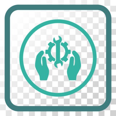 Onarım hizmeti vektör simgesi bir çerçeve içinde