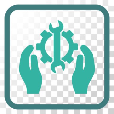 Onarım hizmeti vektör simgesi bir çerçeve içinde