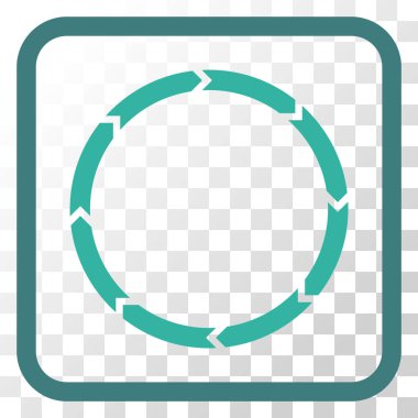 Döndürme vektör simgesi bir çerçeve içinde