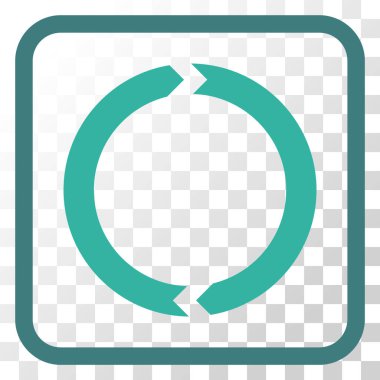 Döndürme vektör simgesi bir çerçeve içinde