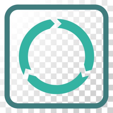 Döndürme vektör simgesi bir çerçeve içinde