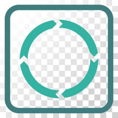 Döndürme vektör simgesi bir çerçeve içinde