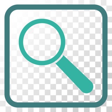 Arama aracı vektör simgesi bir çerçeve içinde