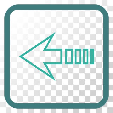 Sol vektör simgesi bir çerçevede göndermek