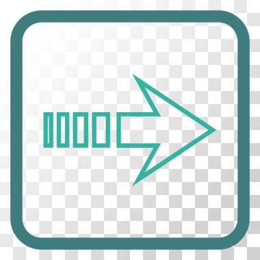 Doğru vektör simgesi bir çerçevede göndermek