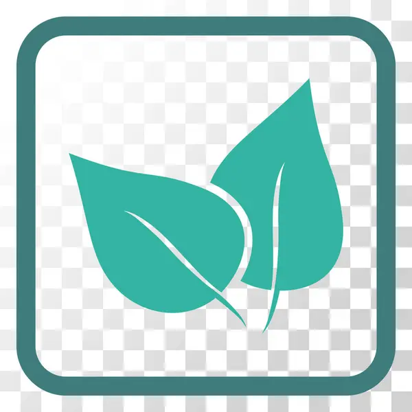 Icône vectorielle de plante florale dans un cadre — Image vectorielle