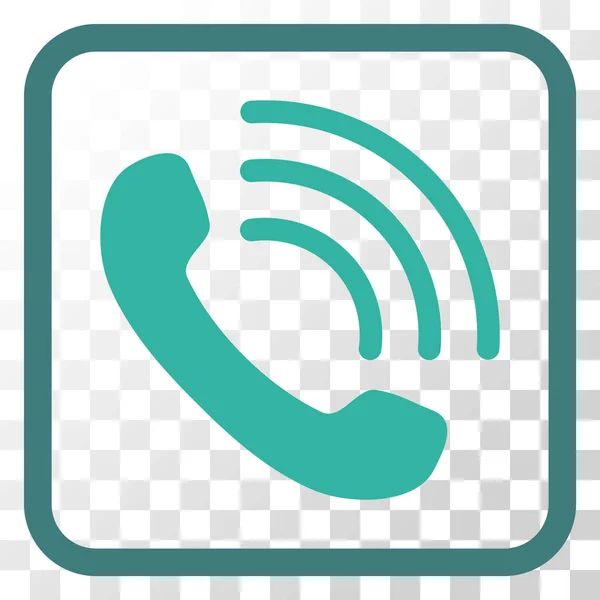 Telefoongesprek Vector Icon In een Frame — Stockvector