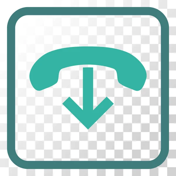 Telefono appendere icona vettoriale in una cornice — Vettoriale Stock