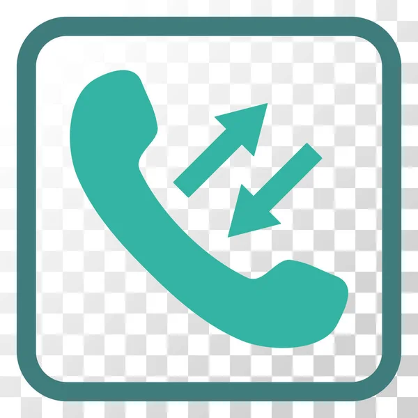 Teléfono hablando Vector icono en un marco — Vector de stock