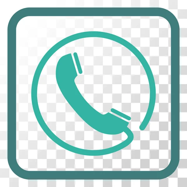 Telefon-Vektor-Symbol in einem Rahmen — Stockvektor