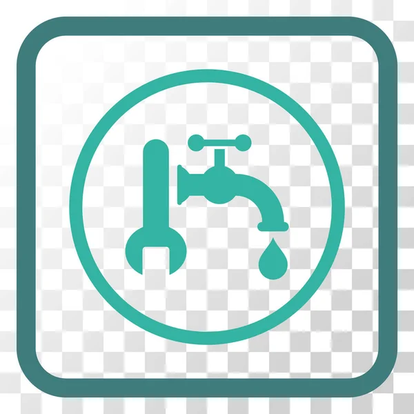 Plumbing Vector Icon In a Frame — Stock Vector