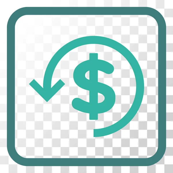 Icône vectorielle de remboursement dans un cadre — Image vectorielle