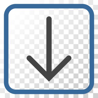 Vektör simgesi bir çerçeve içinde aşağı ok